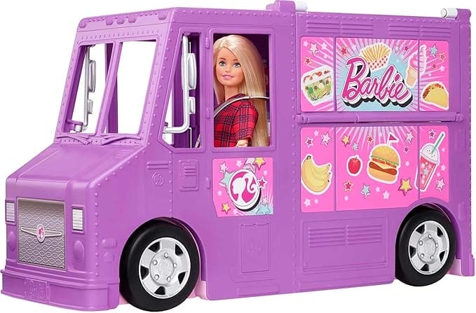 Barbie Estate - Fresh 'N Fun Foodtruck - Barbie Auto met Kookaccessoires - Vanaf 3 Jaar - GMW07
