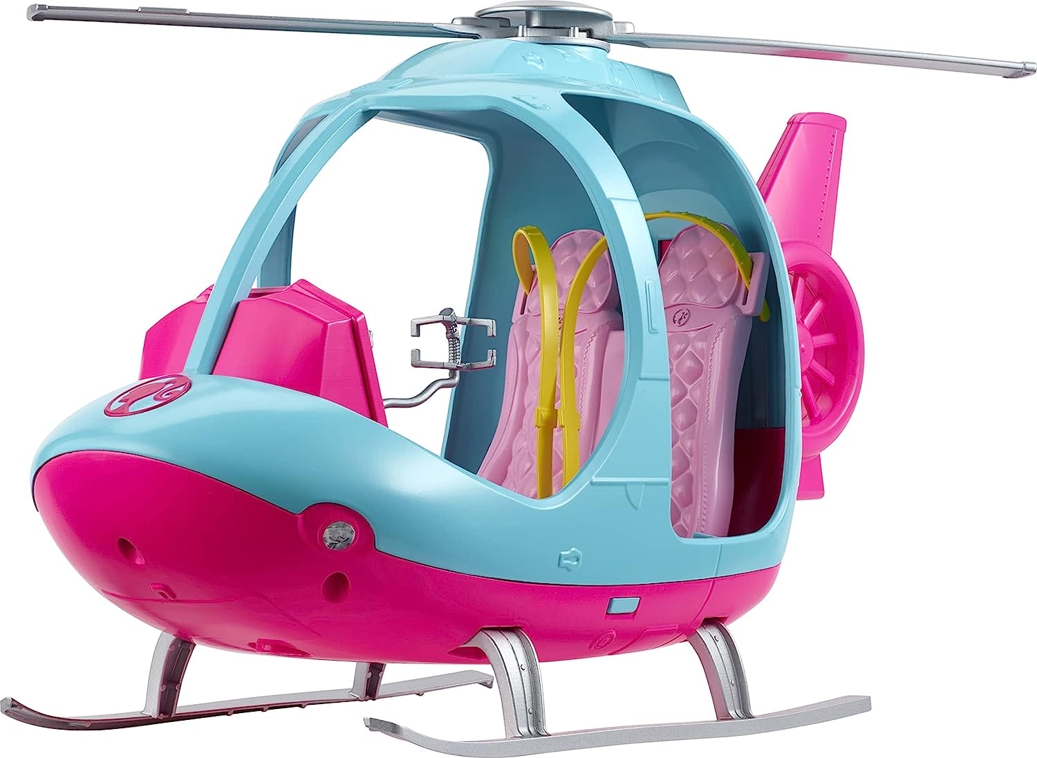 Barbie FWY29 Helicopter met Ruimte voor Twee Poppen van Barbie Dreamhouse Adventures, Meerkleurig, Vanaf 3 Jaar