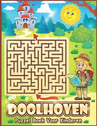 Doolhoven Puzzel Boek Voor Kinderen: Uitdagend Activiteitenboek Voor Kinderen 6-10 Jaar, 100 Grote en Grappige Labyrinten.