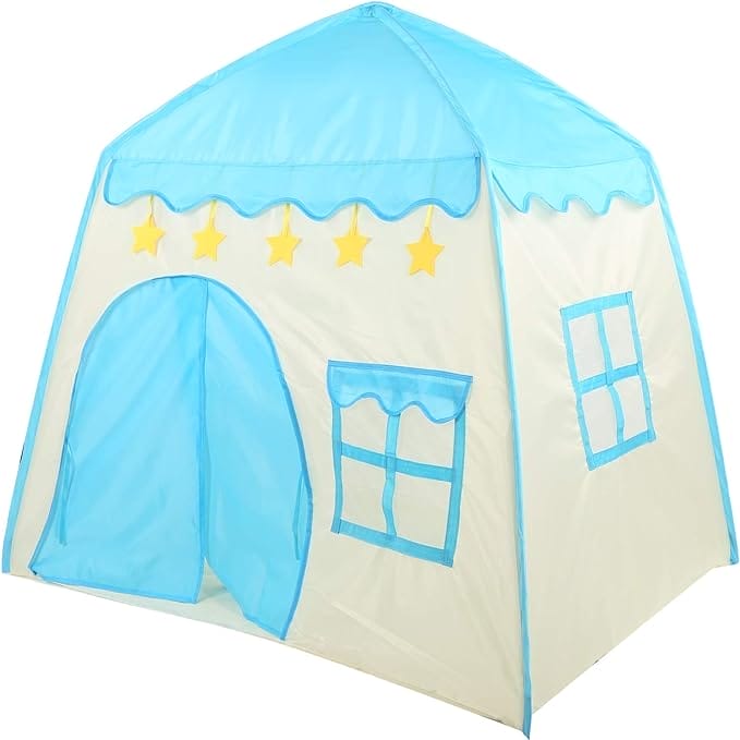 Kid Tent,Kinderen Kid Tent Speelhuis Prinses Kasteel Indoor Outdoor Teepee Speelgoed Kamer Blauw