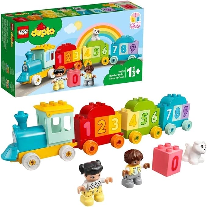 LEGO 10954 DUPLO Getallentrein - Leren Tellen Educatief Speelgoed voor Kindjes vanaf 1,5 Jaar, Fijne Motoriek Ontwikkelen, Origineel Baby Cadeau-idee