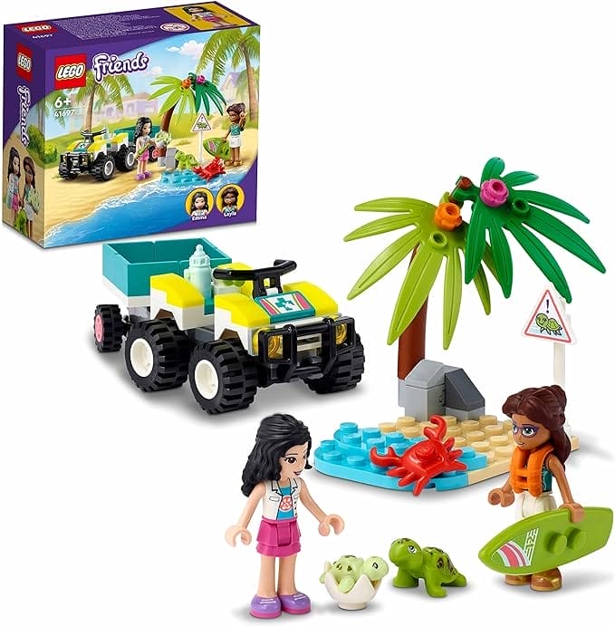LEGO 41697 Friends Schildpadden Reddingsvoertuig Bouwset met Strandbuggy en Aanhanger, Zeedieren Speelgoed voor Kinderen van 6+ Jaar