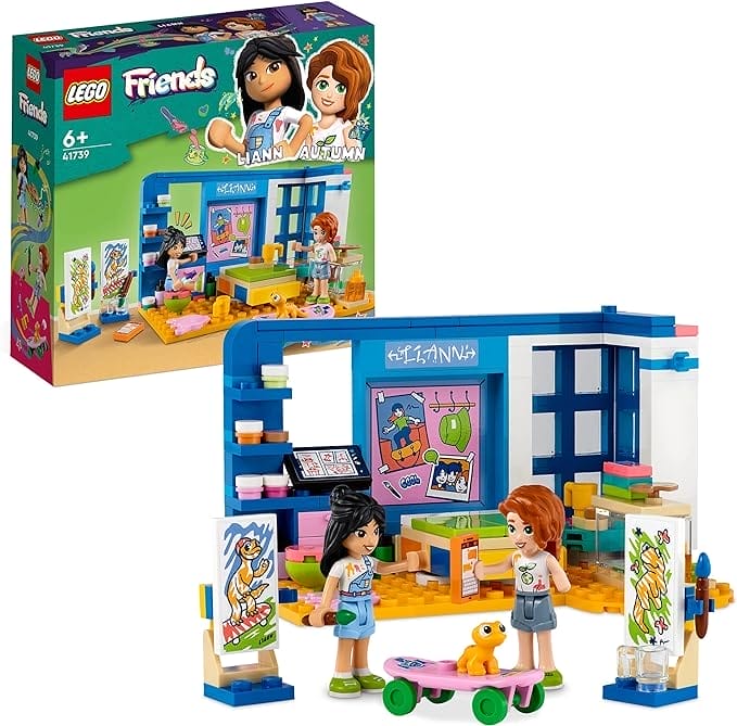 LEGO 41739 Friends Lianns kamer Set in Kunstthema, met Minipoppetje van Autumn en Huisdier Figuur, Speelgoed om te Verzamelen voor Meisjes en Jongens vanaf 6 Jaar, Klein Cadeautje