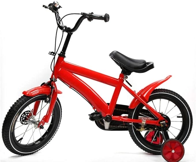 Lightakai Kinderfiets, 14 inch, kinderfiets, zithoogte verstelbaar, fiets met afneembare steunwielen, voor meisjes en jongens vanaf 3, 4, 5, 6 jaar