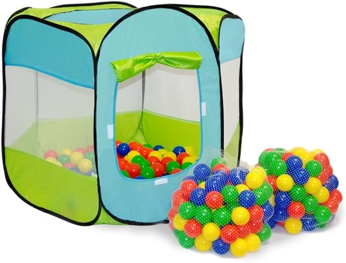 LittleTom Tent voor campagnes, speelgoed, pop-up, 100 x 100 x 72 cm, incl. 200 kleurballen