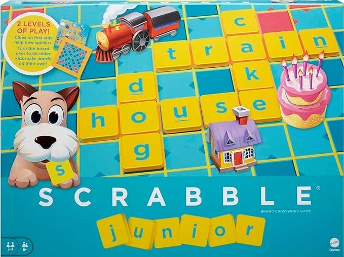 Mattel Games Y9671 - Scrabble Junior(Dutch) Woordspel voor Kinderen 5 jaar en ouder