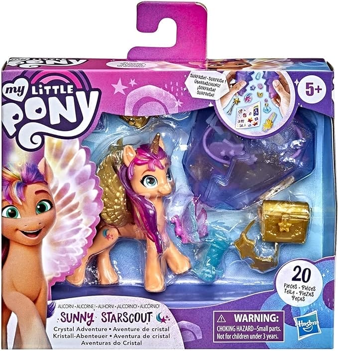 My Little Pony - A New Generation - Crystal Adventure - F3803-7.5cm Action Figure + Accessoires - Alicorn Sunny Starscout