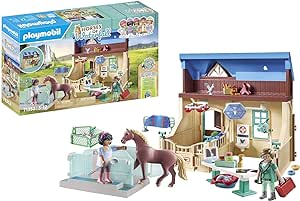 PLAYMOBIL Horses of Waterfall 71352 Paardrijtherapie & dierenartsenpraktijk, snelle genezing van de zieke dieren dankzij Phil en Harleen, duurzaam speelgoed voor kinderen vanaf 5 jaar