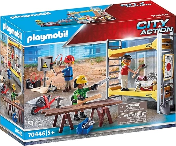 Playmobil 70446 City Action Stelling met werklieden,Ab 5 Jaar,Multi kleuren