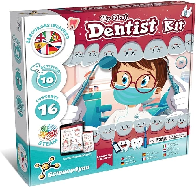 Science4you Tandarts Kit voor Kinderen - Tandarts Speelgoed + Artsen Kit met 10 activiteiten, Doctor Set met Tandarts Spelletjes, STEM Speelgoed en Geschenken voor 5+ jaar oude Jongens en Meisjes