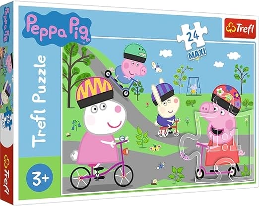 Trefl, Puzzel, Peppa Pig, 24 Maxi elementen, Peppa Pig's actieve dag, voor kinderen vanaf 3 jaar