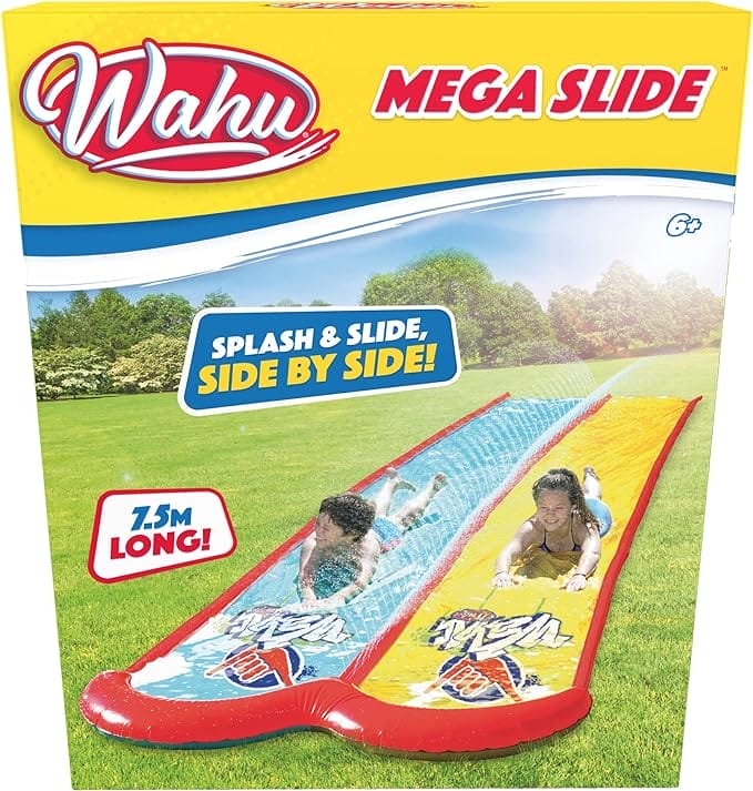 Wahu Mega Slide, Buitenspeelgoed Waterglijbaan voor Kinderen vanaf 6 Jaar