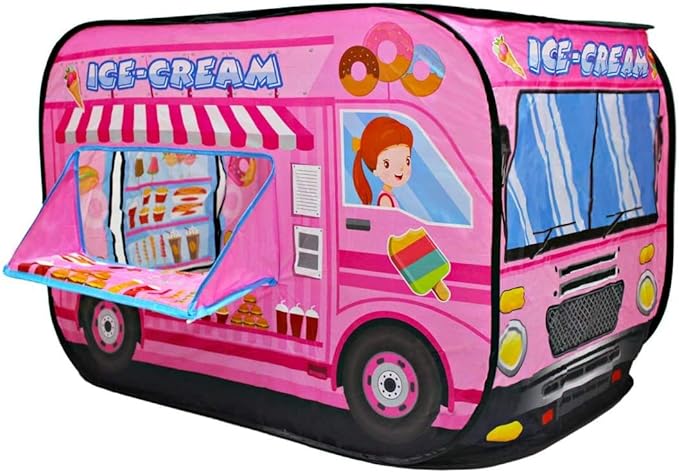 deAo Ijs Vrachtwagen Opvouwbare Speeltent -Kinderen spelen Huis Binnenshuis Buiten Speelgoed Grote Gift voor Meisjes Jongens 3 4 5 Jaar Oud