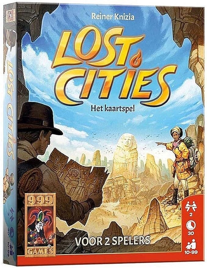 999 Games - Lost Cities: Het Kaartspel Kaartspel - vanaf 10 jaar - Een van de beste spellen van 1999 - Reiner Knizia - voor 2 spelers - 999-LOS02