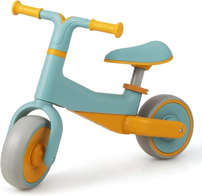 COSTWAY Loopfiets voor kinderen vanaf 1 jaar, loopfiets, in hoogte verstelbaar zonder pedaal, glijvoertuig met beperkte besturing en 2 wielen, voor jongens en meisjes, blauw