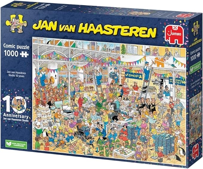 Jan van Haasteren - Studio 10 jaar - 1000 stukjes - Puzzel - Legpuzzel - Volwassenen puzzel 1000 stukjes