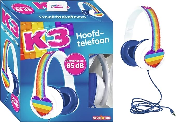 K3 MEK3B2000490 Koptelefoon - hoofdtelefoon regenboog - begrensd op 85 dB,Wit