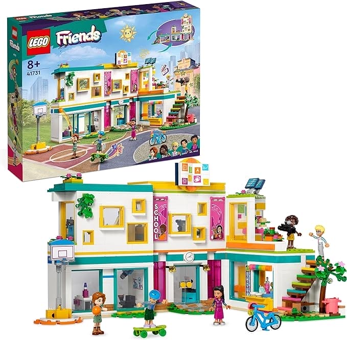 LEGO 41731 Friends Heartlake Internationale school Modulair Gebouw Set, Speelgoed voor Meisjes en Jongens vanaf 8 Jaar met 5 Personages van 2023 Minipoppetjes