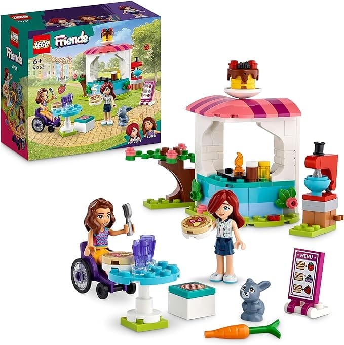 LEGO 41753 Friends Pannenkoekenwinkel Café Set, Creatief Speelgoed voor 6+ Jaar Oude Meisjes & Jongens met Paisley en Luna Mini Poppetjes plus Konijntje Figuur, Klein Cadeau voor Kinderen
