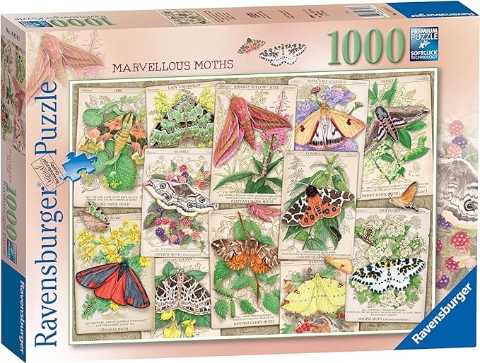 Ravensburger Prachtige motten, 1000-delige legpuzzels voor volwassenen en kinderen vanaf 12 jaar - Dieren en insecten