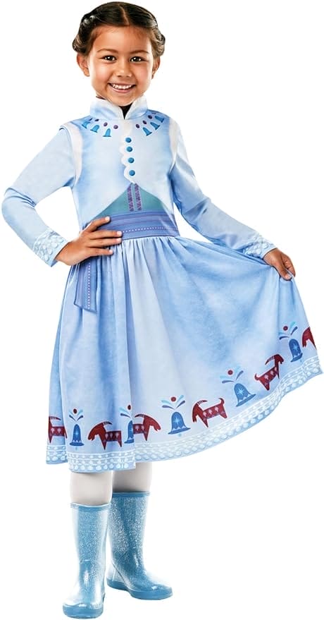 Rubie's Officieel Disney Frozen Anna Kostuum - Olaf's Frozen Adventures, Kindergroot 7-8 jaar, Hoogte 128 cm