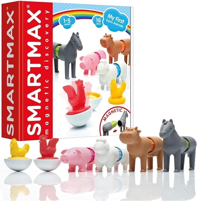 SmartMax - My First Farm Animals, Magnetic Discovery Play Set, 16 pieces, 1 - 5 Years