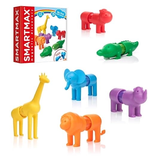 SmartMax - My First Safari Animals, Magnetic Discovery Play Set, 18 pieces, 1 - 5 Years