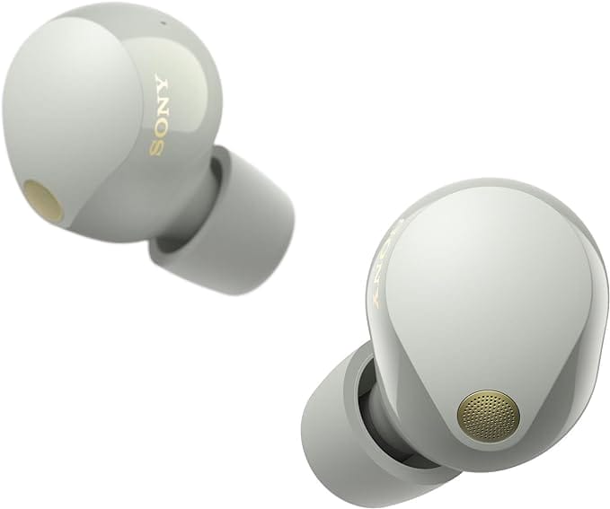 Sony WF-1000XM5 Draadloze Noise Cancelling oordopjes, Bluetooth, in-ear koptelefoon met microfoon, tot 24 uur batterijduur en snellaadfunctie, IPX4 waterbestendig, werkt met iOS & Android - Zilver