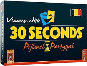 999 Games - 30 Seconds ® Vlaamse Editie Bordspel - vanaf 12 jaar - Een van de beste spellen van 2016 - Calie Esterhuyse - Realtime - voor 3 tot 24 spelers - 999-SEC06