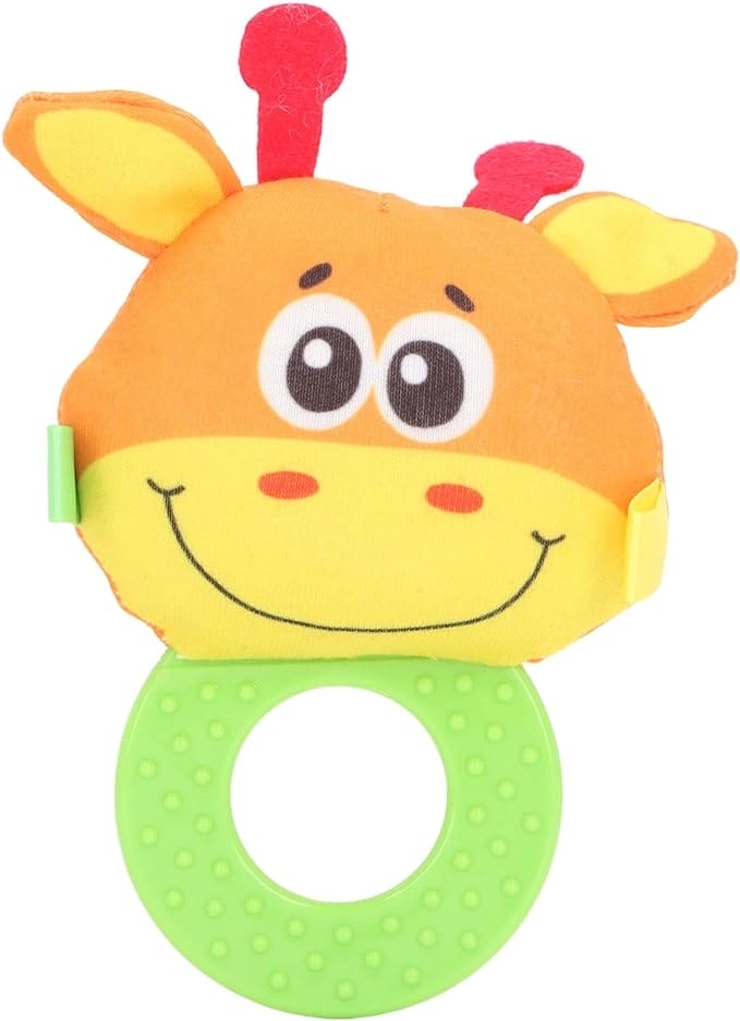 Baby Tandjes Rammelaar Speelgoed, Baby Tafelbel Bijtring Speelgoed voor 0 Tot 1 Jaar Oude Pasgeboren Baby (Hert)