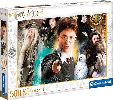 Clementoni 35083 Harry Potter puzzel 500 stukjes vanaf 9 jaar, kleurrijke puzzel voor volwassenen met krachtige kleuren, behendigheidsspel voor het hele gezin, mooi cadeau-idee