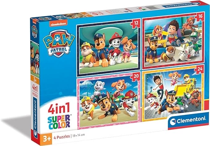 Clementoni - 4In1 Puzzle Paw Patrol, Kinderpuzzels, 3-5 jaar, 21513