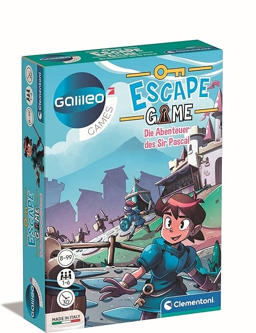 Clementoni Galileo Escape Game 59336 Escape-spel voor kinderen vanaf 8 jaar, gezelschapsspel en familiespel 59336, 11,2 x 15,6 x 3,2