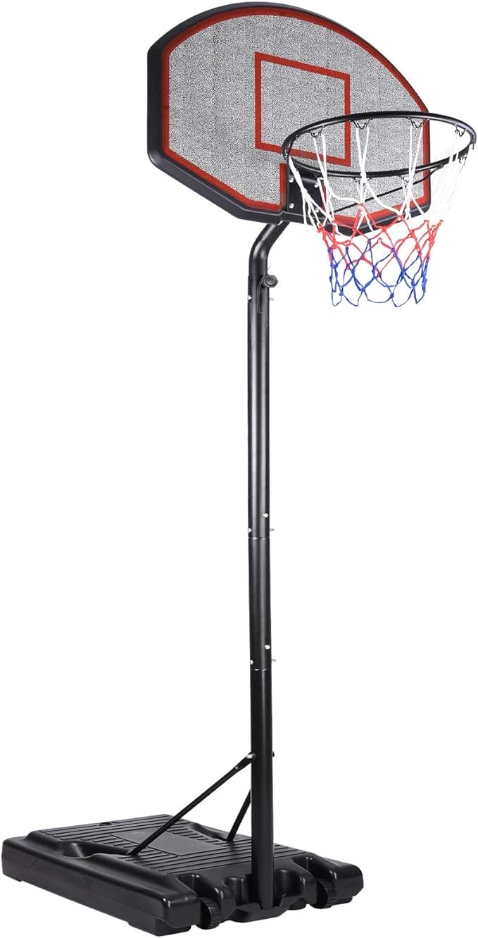 Deuba Basketbalring Draagbaar 205-310cm Verstelbaar op Wielen Buiten Telescopisch Weerbestendig