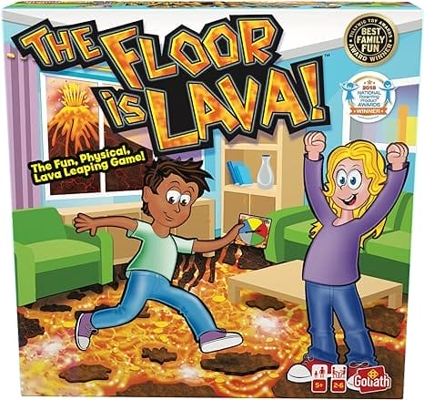 Goliath The Floor is Lava, Familiespel voor Kinderen vanaf 5 Jaar, Gezelschapsspel voor 2 tot 6 Spelers, De Vloer is Lava