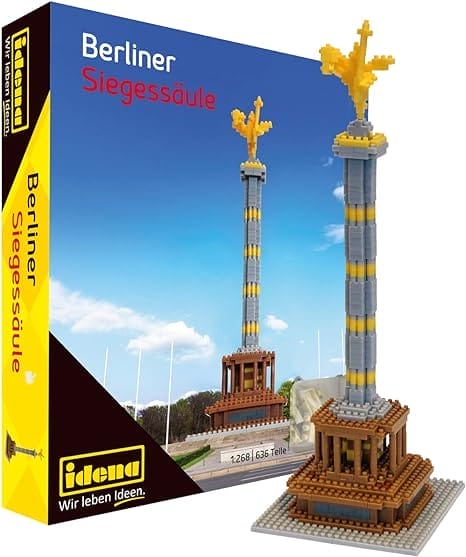 Idena 40130-3D modelbouwset met 636 originele Brixies minibouwstenen, vanaf 8 jaar, ideaal als cadeau, souvenir en voor fans van Berlijn