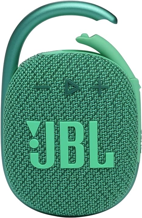 JBL Clip 4 Eco - Draagbare Bluetooth-luidspreker in groen - Draadloze speaker met karabijnhaak, water- en stofbestendig met 10 uur batterijduur