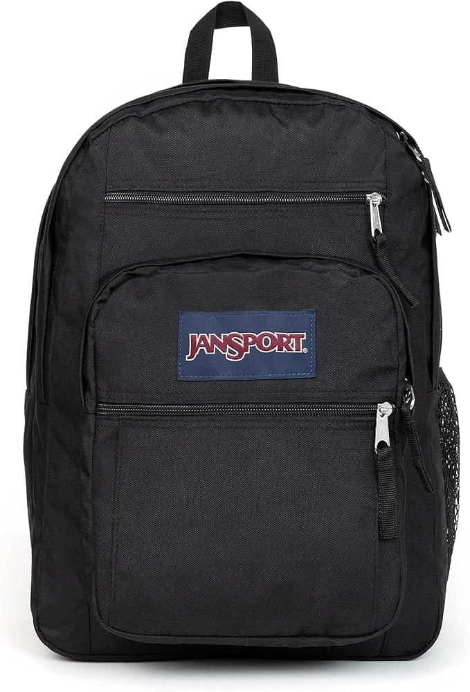 JanSport Big Student, Grote Rugzak, 38 L, 43 x 33 x 25 cm, 15in laptop compartment, Black