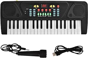 Kids Piano Keyboard 37Key USB Elektrisch Piano Keyboard Kids Digitaal Instrument Speelgoed met Microfoon voor 3 4 5 6 Jaar Oude Jongens en Meisjes