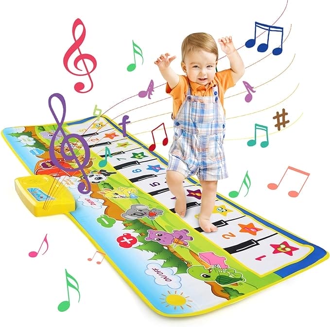 LEADSTAR Pianomat, voor kinderen, speelgoed vanaf 2 jaar, dansmat, muziekmat, 8 instrumenten, peuterspeelgoed voor jongens en meisjes van 1-5 jaar