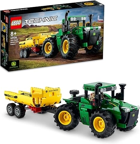 LEGO 42136 Technic John Deere 9620R 4WD Tractor met Trailer, boerderij speelgoed voor kinderen vanaf 8 jaar oud, bouwbare model gebouw Set