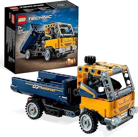 LEGO 42147 Technic Kiepwagen Speelgoed 2in1 Set met Bouwvoertuig Model en Graafmachine Speelgoed, Technisch Cadeau voor Jongens & Meisjes vanaf 7