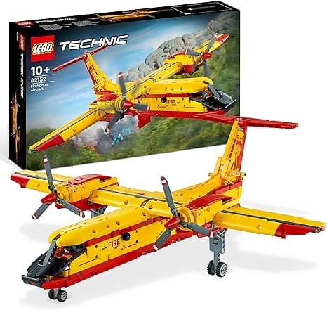 LEGO 42152 Technic Modelbouwpakket met Vliegtuig, Waterelementen, Openend Luik en Draaiende Propellers technisch constructie speelgoed, Leuk en Educatief Cadeau-idee voor kinderen vanaf 10 jaar