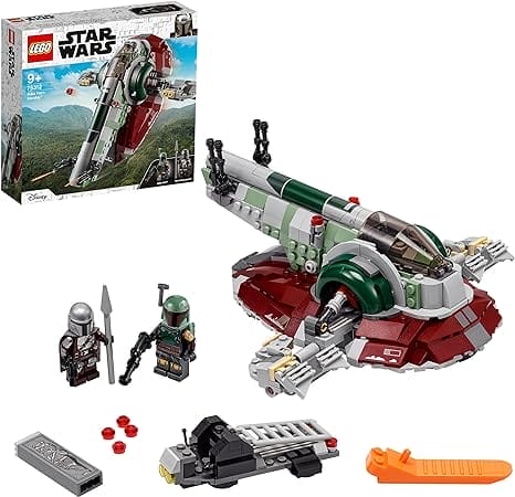 LEGO 75312 Star Wars Boba Fett's Sterrenschip, Bouwbaar Ruimteschip Speelgoed Voor Kinderen Vanaf 9 Jaar, Mandalorian Model Met 2 Minifiguren, Cadeau Idee voor Jongens en Meisjes