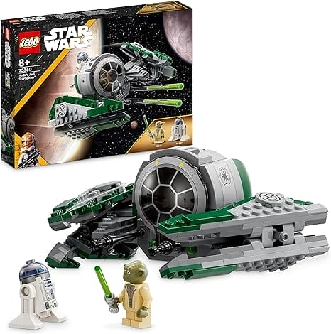 LEGO 75360 Star Wars Yoda's Jedi Starfighter Constructie Speelgoed voor Jongens en Meisjes, The Clone Wars Voertuig Set met Meester Yoda Minifiguur, Lichtzwaard en Droid R2-D2 Figuur, Kerstcadeau