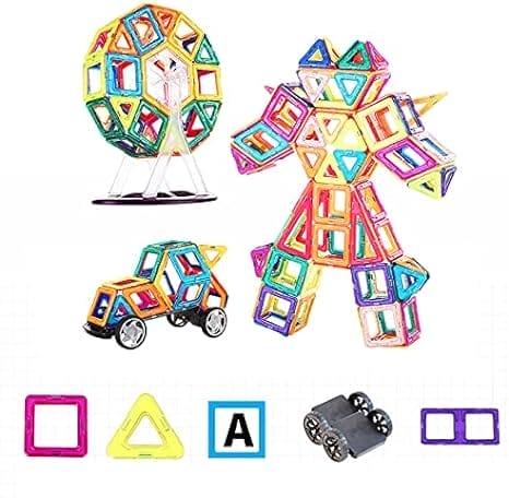 Magnetische bouwblokken – cadeaus voor kinderen – educatief speelgoed voor kinderen, meisjes en jongens 3, 4, 5, 6, 7 jaar – bouwspel 64-delig