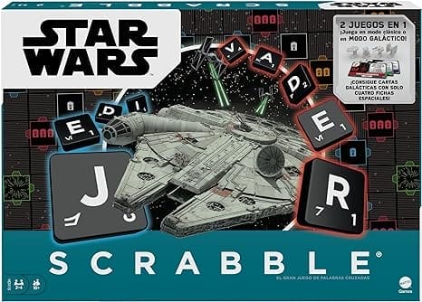 Mattel Games Scrabble Star Wars bordspel voor kinderen vanaf 10 jaar, incl. kaarten (Mattel HDX15)