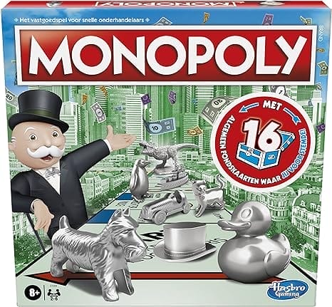 Monopoly Classic Bordspel, met nieuwe Algemeen Fondskaarten, vanaf 8 jaar