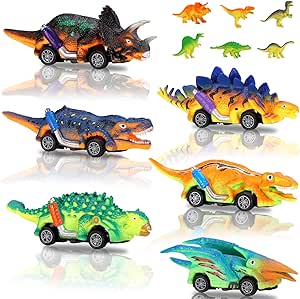 Oderra dinosaurus auto speelgoed, dinosaurus speelgoed 12 packs dinosaurus auto voor cadeau kinderen meisje jongen 3,4,5,6 jaar oud kind auto speelgoed mini dinosaurussen verjaardag speelgoed