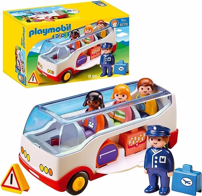 Playmobil 6773 1.2.3 Airport Shuttle Bus, For Children Ages 1.5+